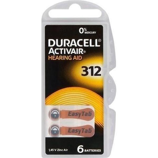 Duracell DA312 hoorapparaat batterij - Bruin