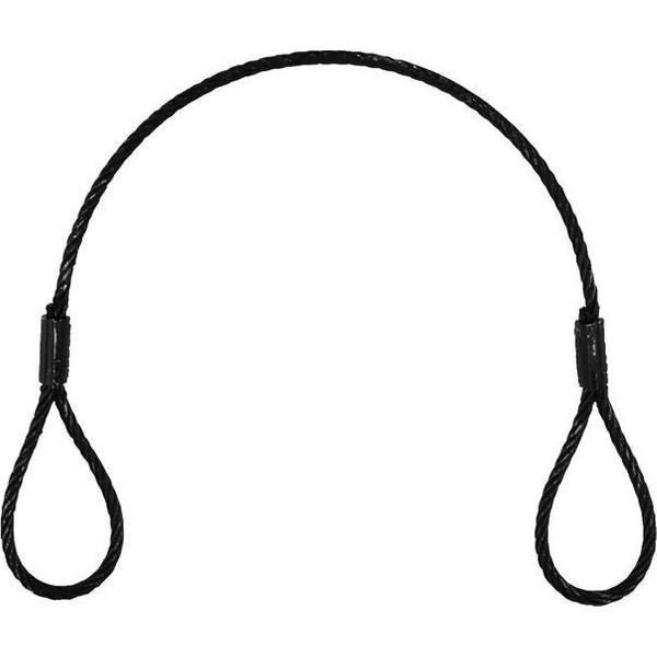 EUROLITE Steel Rope (SC) 400x4mm Zwart metout quick link