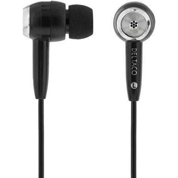 Deltaco HL-78 Zwart, Zilver Intraauraal In-ear koptelefoon