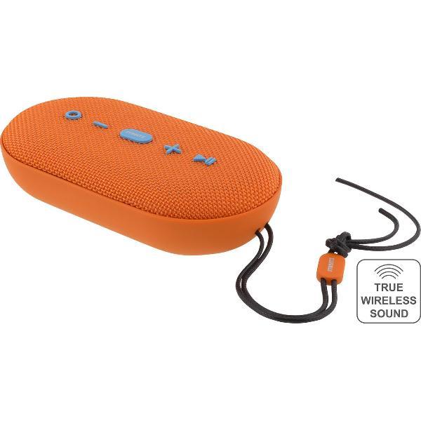 STREETZ CM754 Waterbestendig Bluetooth speaker IPX5 - Stof ontwerp - 2x5W - TWS - Oranje