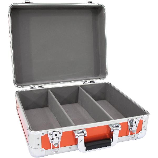 Roadinger cd koffer - cd opbergsysteem aluminium - rood - cd case