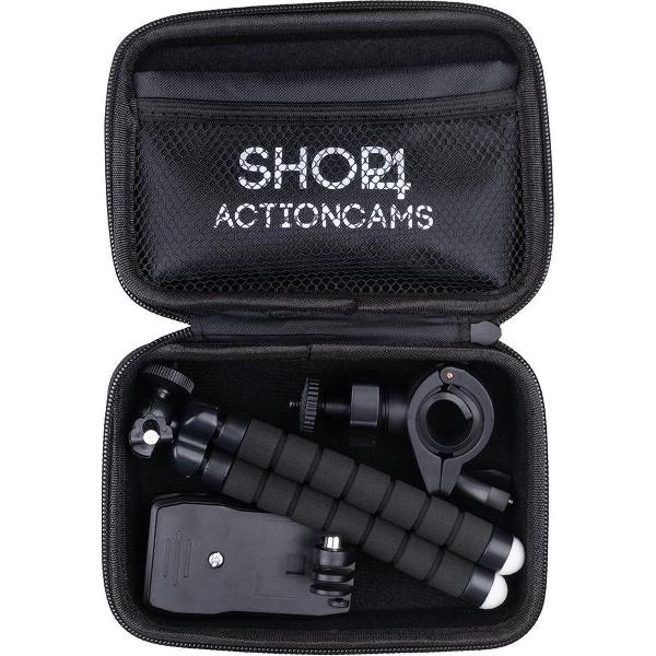 Shop4 - Actioncam Accessoires Set Klein met Opbergtas / Actioncam Accessoires Kit
