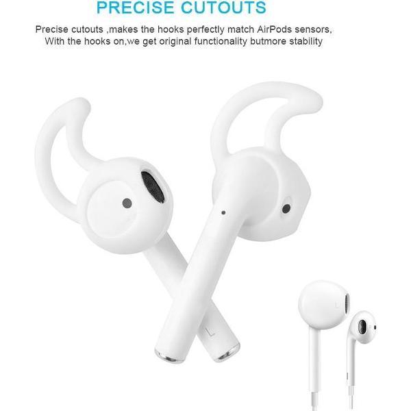KELERINO. Anti-slip siliconen earhooks / earhoox / oorhaken voor Airpods 1 & 2 - Wit