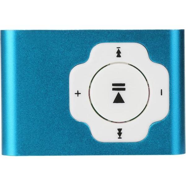 Mini mp3 speler | inclusief usb data kabel | geschikt voor micro sd-kaart (exclusief) | blauw