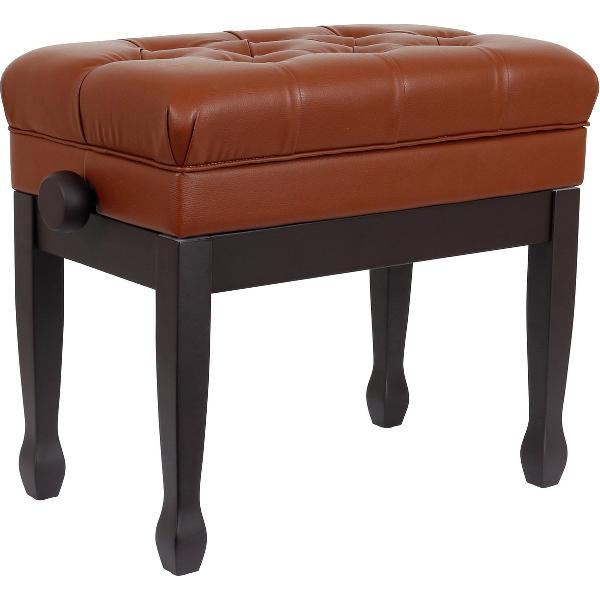 Innox PB 50BR pianobank rosewood, bruin leer