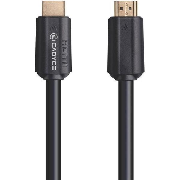 Cadyce High Speed HDMI kabel | 4K, 3D en Full HD | Ethernet | 24K Goud Geplateerd | 10 meter | Zwart