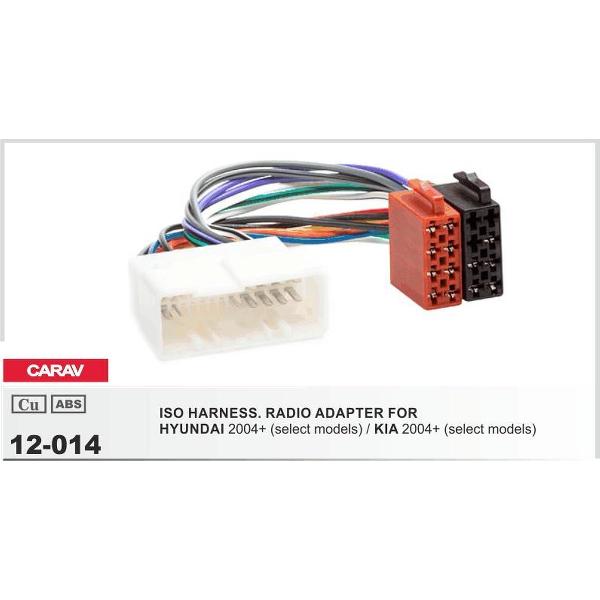 auto radio aansluitkabel / verloopkabel geschikt voor HYUNDAI 2004+ (select models) / KIA 2004+ (select models) Audiovolt 12-014