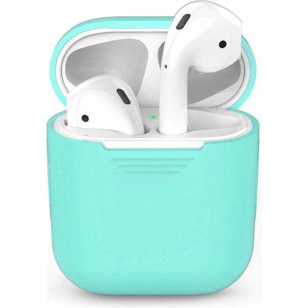Airpods Silicone Case Cover Hoesje voor Apple Airpods - Lichtblauw
