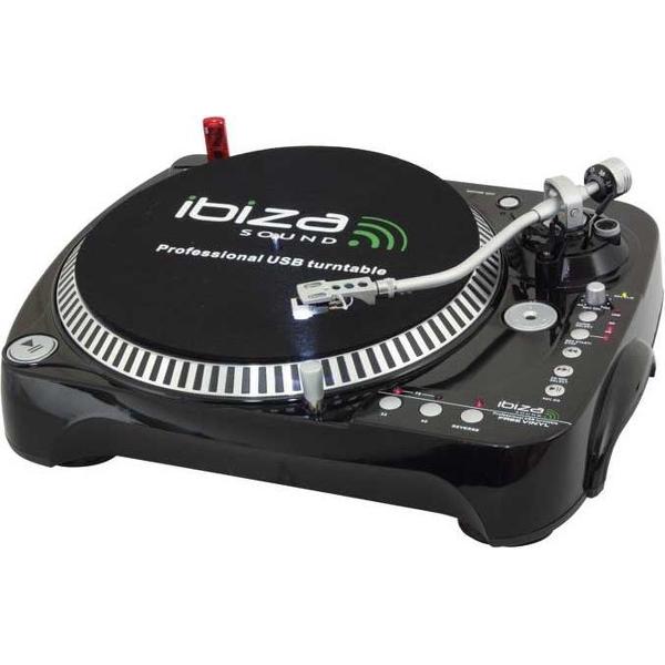 Ibiza Sound FREEVINYL Belt-drive DJ turntable Zwart