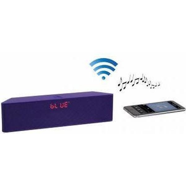 Clip Sonic Bluetooth Speaker Paars 28cm TES157 - Bluetooth - Party Speaker - Draadloos - Draagbaar - Geschikt voor Samsung, Apple, Android apparaten met bluetooth.