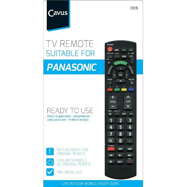 Cavus afstandsbediening voor Panasonic TV's