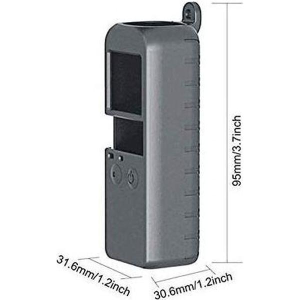 PRO SERIES Zachte Siliconen Beschermhoes Geschikt voor DJI Osmo Pocket Camera - Zwart