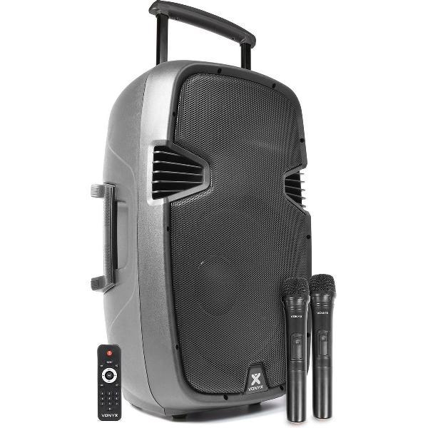 Vonyx SPJ-PA915 Mobiele speaker 15 700W op accu met Bluetooth en USB
