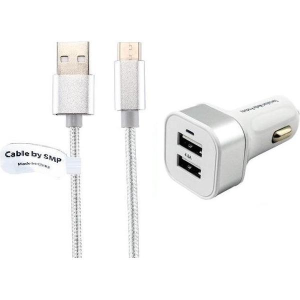 4,8A Auto oplader en 3 m oplaadkabel. Autolader adapter plug met stekker. Past ook op Archos Tablet. o.a. GamePad 2, 97b Platinum HD, 70 Copper, 70b Copper, 79 Cobalt