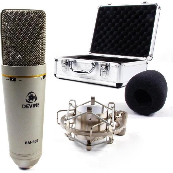 De BM-600 van Devine is een praktische condensator studiomicrofoon, voorzien van drie schakelbare richtkarakteristieken, een low-cut filter en zelfs een -10 dB pad. Ideaal voor vocalen en instrumenten.