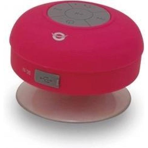 Conceptronic CSPKBTWPSUCP Wireless Bluetooth Waterproof Suction Speaker [USB 400mAh IPX4, Pink]