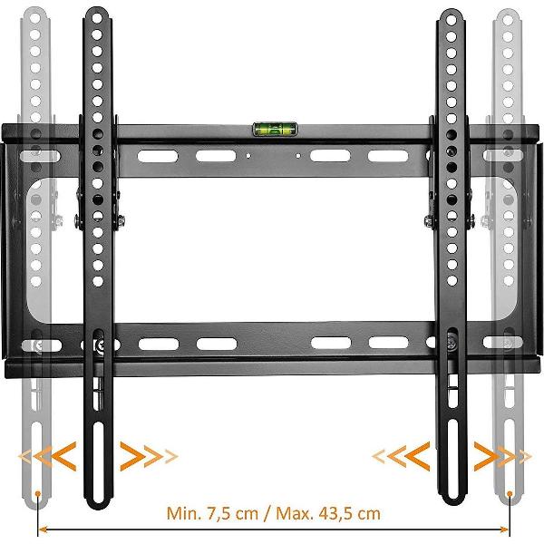 TV beugel, universeel, ultradunne TV muurbeugel, 20-55 inch, tv steun, muurbeugel met waterpas