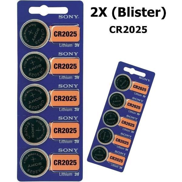 10 Stuks - Sony CR2025 / DL2025 3V 160mAh Lithium knoopcel batterij
