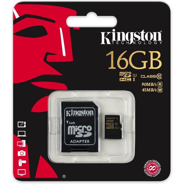 SDCA10/16GB 16GB Micro SDHC CL10 UHS-I 90R/45W
