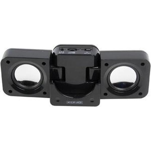 König MP3-SP11 Draadloze stereoluidspreker 3.6W Zwart draagbare luidspreker