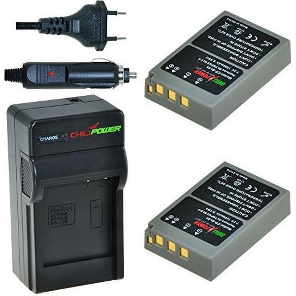 ChiliPower BLS-5 Olympus Kit - Camera Batterij Set