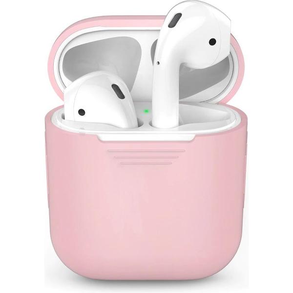 Airpods Silicone Case Cover Hoesje voor Apple Airpods - Lichtroze