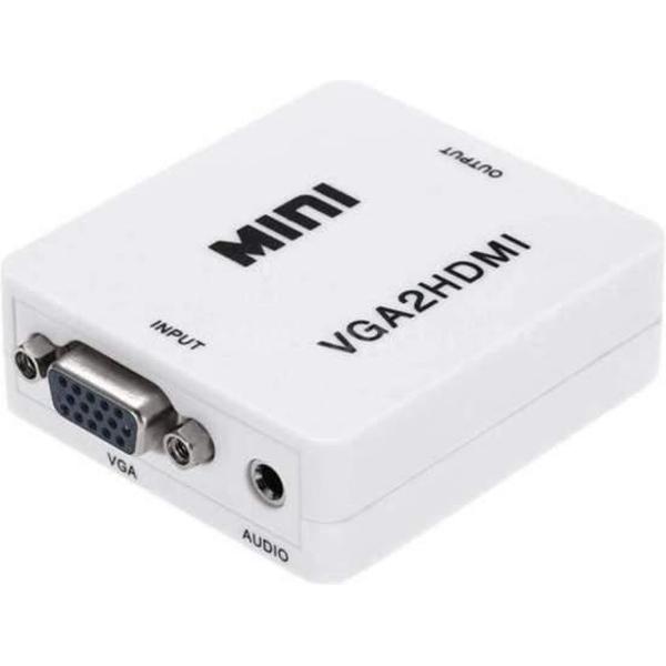 Adapter VGA naar HDMI – 3,5 mm audio - Wit