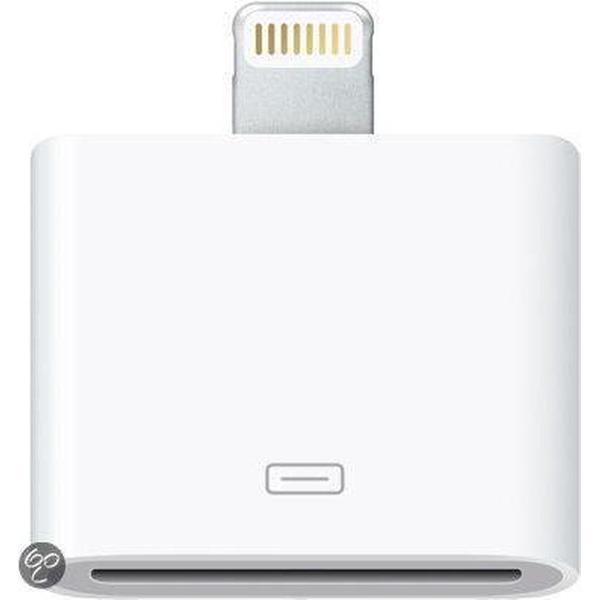30-pin naar lightning adapter wit voor onder andere Apple iPhone 5/iPad mini/iPad 4 etc.