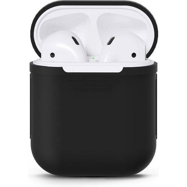 Voordeelset 2 stuks Airpods Silicone Case Cover Hoesje voor Apple Airpods - Zwart / Wit