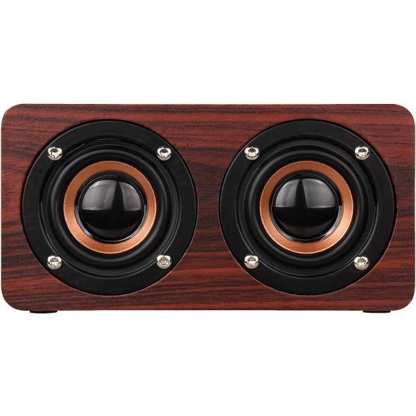 Lovnix Bluetooth Houten Retro Speaker - Bruin