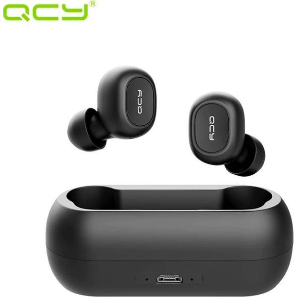 QCY T1C QS1 - TWS True Wireless Stereo - Draadloze Oordopjes - BT Oortelefoon - Bluetooth - Microfoon - V5.0 - Zwart