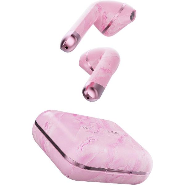 Happy Plugs Air 1 Pink Marble– Volledig draadloze oordopjes - Inclusief oplaadcase