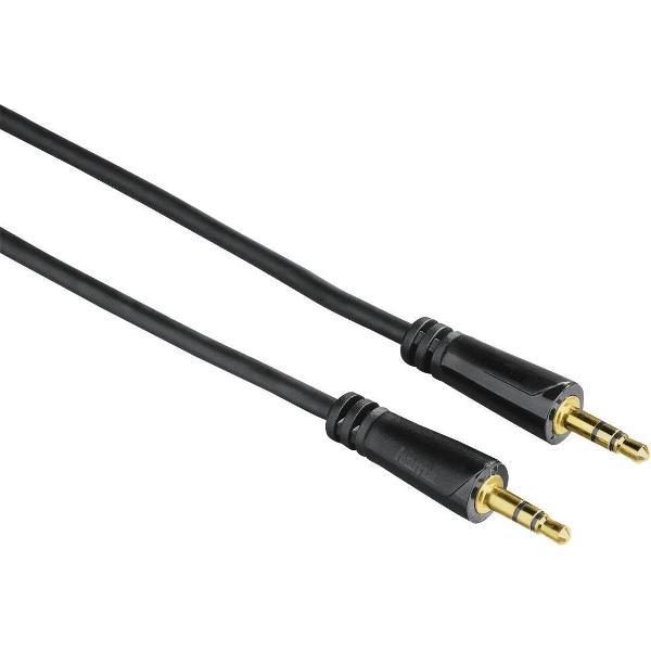 Hama audiokabel jack 3,5mm stereo verguld 1,5m, 3 sterren