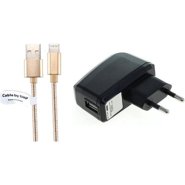 2A oplader en oplaadkabel. 1 m Oplaadsnoer met adapter stekker Past ook op Apple. iPad 4, iPad 5, iPad Air, Air 2, Air 3, iPod Touch 5, Nano 7