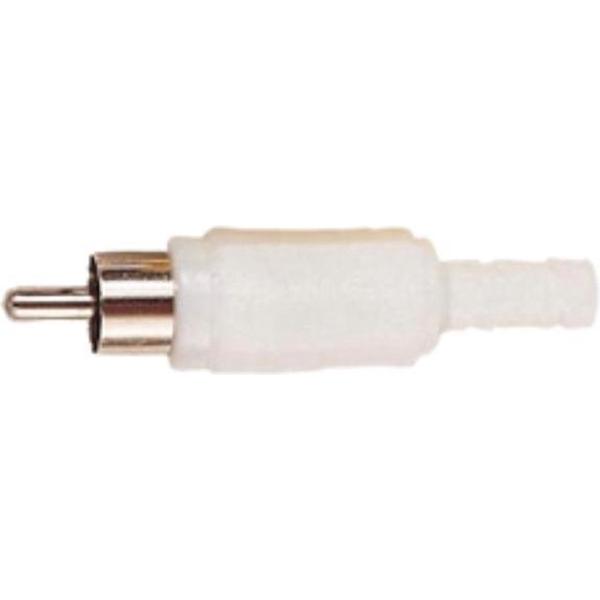 S-Impuls Tulp (m) audio/video connector - plastic / wit