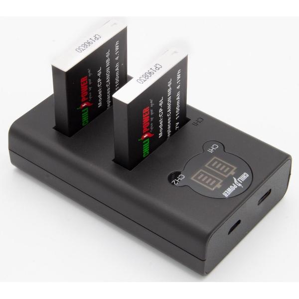 ChiliPower NB-6L Canon USB Duo Kit - Camera accu set
