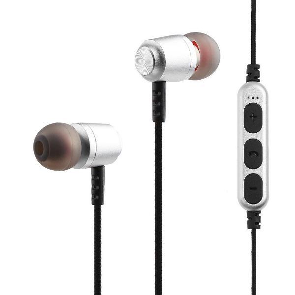 Bluetooth in-ear draadloze sport oordopjes iPhone / Samsung / Huawei / bluetooth- in ear sport oortjes - MS-T15 zilver