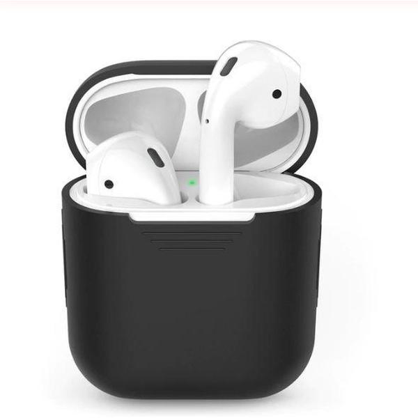 AirPods case zwart - bescherming - geschikt voor Apple AirPods 1 & 2