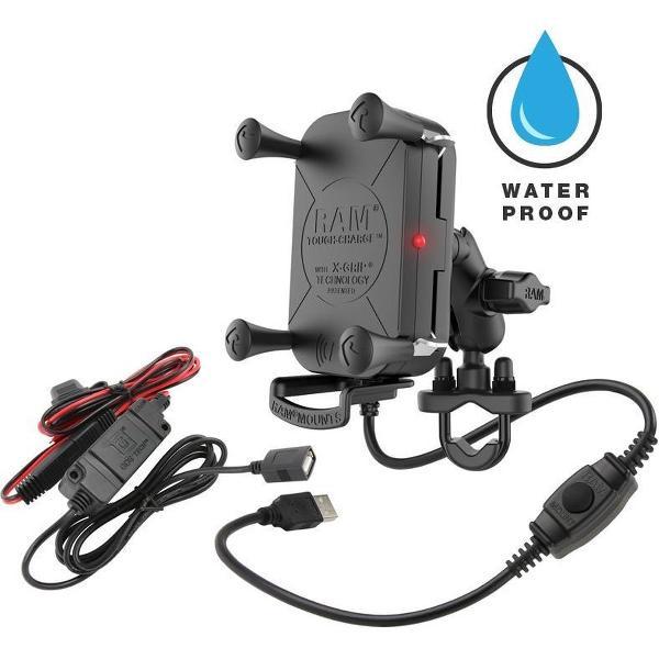 RAM Mount Tough-Charge™ X-Grip® Waterproof Wireless Charging Motorcycle Mount