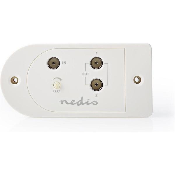 Nedis 25 dB CAI antenneversterker met 2 uitgangen / wit