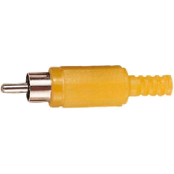 S-Impuls Tulp (m) audio/video connector - plastic / geel