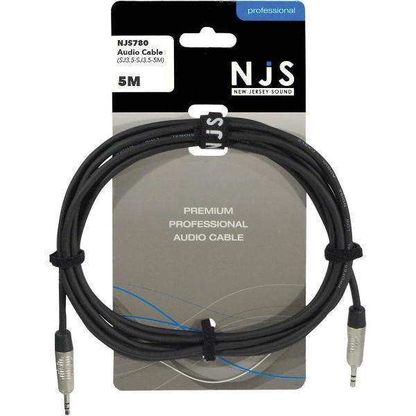 NJS Stereo Audio Jack 3,5 mm - Male to Male (5 Meter)