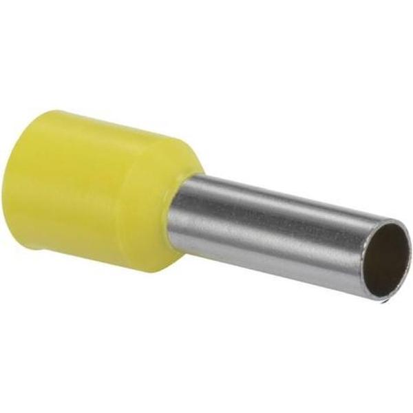Adereindhuls geisoleerd 6mm² geel - per 100 stuks