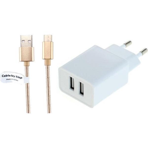 2,4A oplader en oplaadkabel. 2 m Oplaadsnoer met adapter stekker Past ook op Lenovo A6 Note, K5 Note, A5, K5, K5 Play, K320E, K8 + Plus, K8, K8 Note, A850+