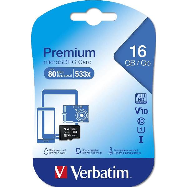 Verbatim MICRO SDHC 16GB - Speicherkarte