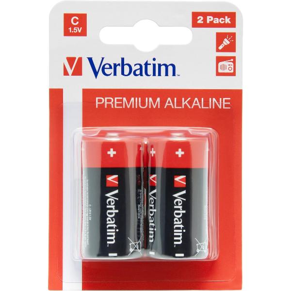 Verbatim - C Alkaline Battery 2PK