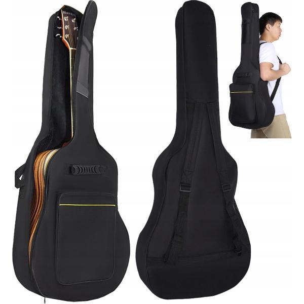 Luxe Gitaartas - Gitaar Tas Koffer Hoes - Voor Spaanse/Akoestische/Klassieke Gitaar - Waterdicht & Met Schuim Gevoerd - Zwart