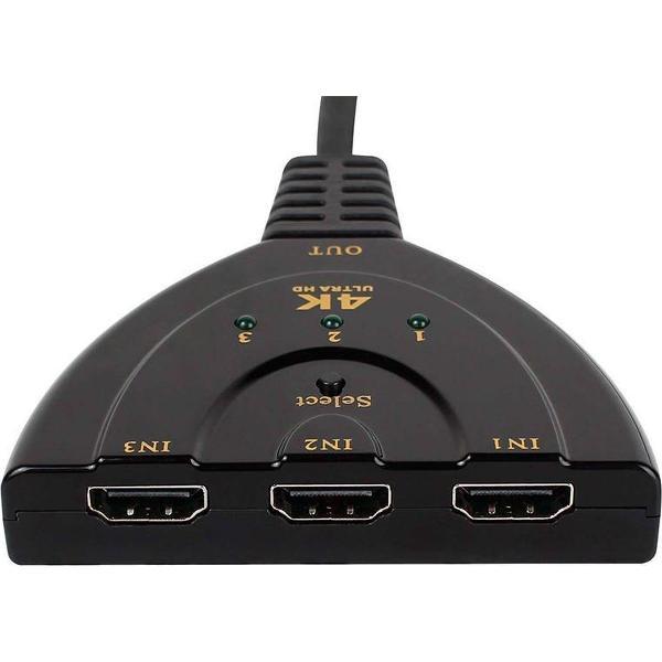 3 Poorts HDMI Splitter 4K*2K 2160P Multi Switcher voor LCD HDTV PS Xbox
