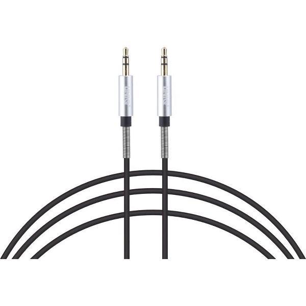 UNIQ Accessory Audiokabel Anti-Winding AUX - Zwart