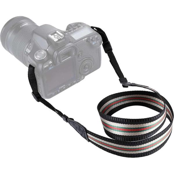PULUZ Stripe Style Series schouderriem camerariem voor SLR / DSLR-camera's (zwart)